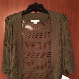 Liz Claiborne Crochet Cardigan Medium NWT